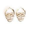 Heart Eyes Skull Hoop Earrings