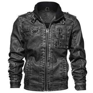Men Vintage Motorcycle Leather Jacket