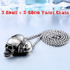 Stainless Steel Punk Skull Biker Necklace