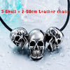 Stainless Steel Punk Skull Biker Necklace