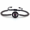 Beads Braided Skull Cubic Zirconia Macram Fashion Bracelet