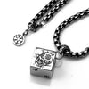 Skull Dice Snow Pendant Stainless Steel Necklace