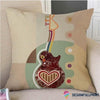 Guitar By Heart Music Lover Pillow Cover NHD