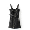 Black Biker Mini Sexy Dress