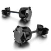 Black Round Cubic Zirconia Earrings - designfullprint