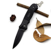 Stainless Pocket Size Survival Folding Knife With Skulls On - designfullprint
