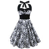Retro Vintage Style Halter Plus Size Dress - designfullprint