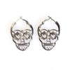 Heart Eyes Skull Hoop Earrings