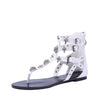 Skull Rome Buckle Women Flats - designfullprint