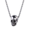 Skull Head Stainless Steel Gothic Biker Necklace - designfullprint
