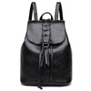 Leather Rucksack Skull Tassel Backpack