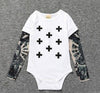 Infant Long Sleeve Cotton Tattoo Jumpsuit - designfullprint
