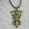 Vintage Biker Skull Pendant Necklaces