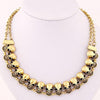 Zinc Alloy Gold Plated Skull Necklace