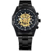 Men Skull Stainless Steel Auto Mechanical Wrist Watch