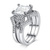 Crystal Cubic Zircon Punk Skull Rings