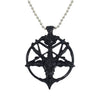 Steampunk Inverted Pentagram Pan God Skull Goat Head Pendant Necklaces
