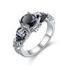 Black Skull Crystal Zircon Ring