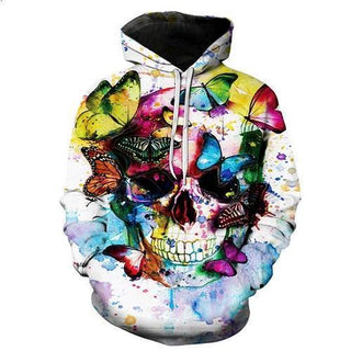 Butterfly Skull Hoodie - designfullprint