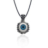 Crystal Steampunk Evil Eye Skull Charm Necklaces