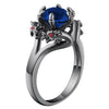 Vintage Blue CZ Crystal Engagement Ring﻿