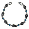 Resin Antique Silver Skull Charm Bracelets