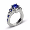 Crystal Zircon Stone Punk Skull Ring
