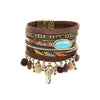 Vintage Multi-Layer Leather Skull Bracelets