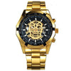 Men Skull Stainless Steel Auto Mechanical Wrist Watch