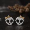 Bow Skull Stud Earrings