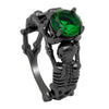 Multi-Color Stone CZ Skull Wedding Rings