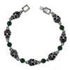 Resin Antique Silver Skull Charm Bracelets