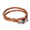Double Layer Genuine Leather Skull Bracelets