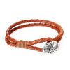 Double Layer Genuine Leather Skull Bracelets