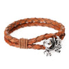 Double Layer Genuine Leather Skull Bracelets