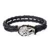 Double Layer Genuine Leather Skull Bracelets
