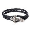 Double Layer Genuine Leather Skull Bracelets