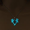 Antique Bronze Devil Luminous Skull Necklaces