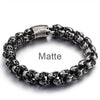 New Stainless Steel Skull Charm Link Chain Bracelets (4 colors)
