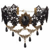 Crystal Gothic Black Lace Choker Necklaces