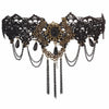 Crystal Gothic Black Lace Choker Necklaces