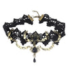 Crystal Gothic Black Lace Choker Necklaces
