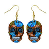 Acrylic Flower Skull Head Earrings