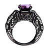 Punk Skull Princess Zircon Wedding Ring
