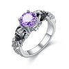 Black Skull Crystal Zircon Ring
