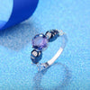 Rhodium Plated Red Skull Zircon Wedding Ring