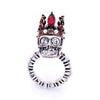 Masked Ball Gold and Silver Color Skull Head Rings