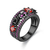 Punk Skull Round Cubic Zirconia Ring