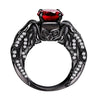 Punk Skull Princess Zircon Wedding Ring
