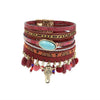Vintage Multi-Layer Leather Skull Bracelets
